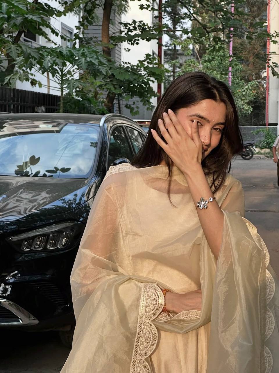 Ethnic Anarkali Gown Set with Dupatta & Churidar