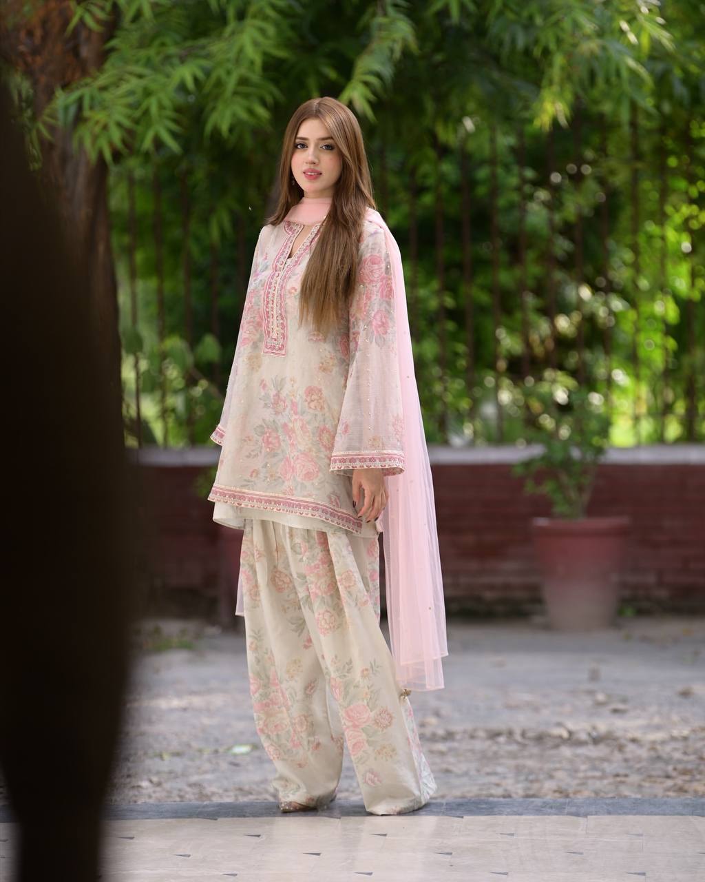 "Elegant Pastel Bloom – Traditional Grace with a Modern Touch"