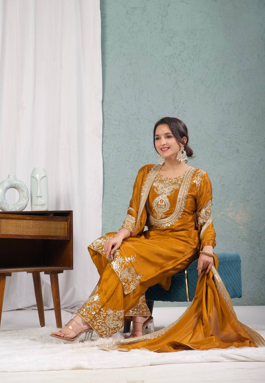 Prisha Embroidered Punjabi Suit Set