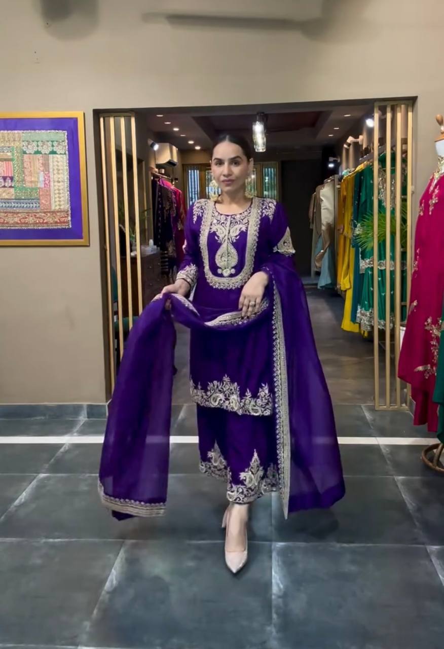 Prisha Embroidered Punjabi Suit Set