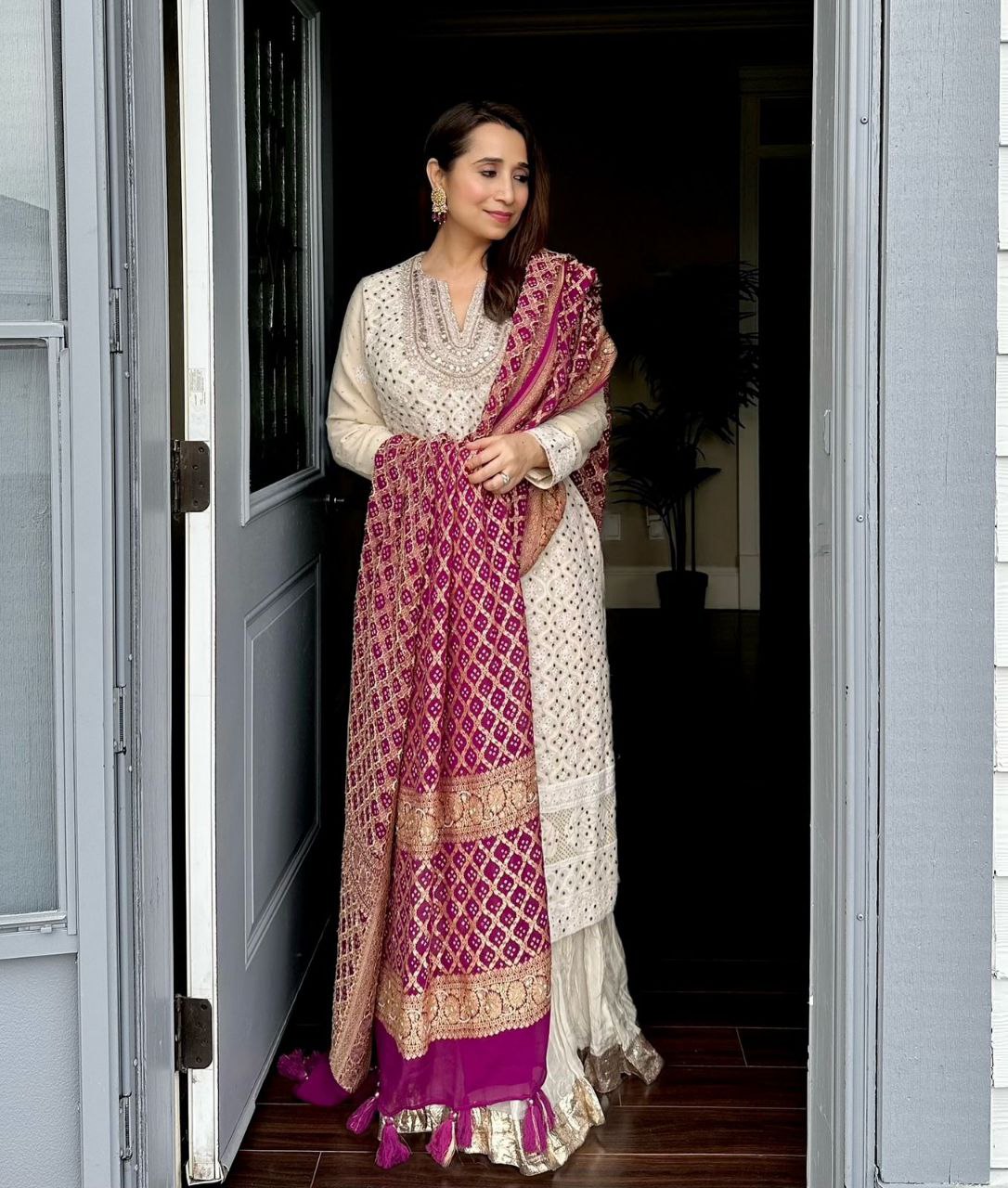 Elegant Embroidered Fox Georgette Anarkali Set with Designer Dupatta