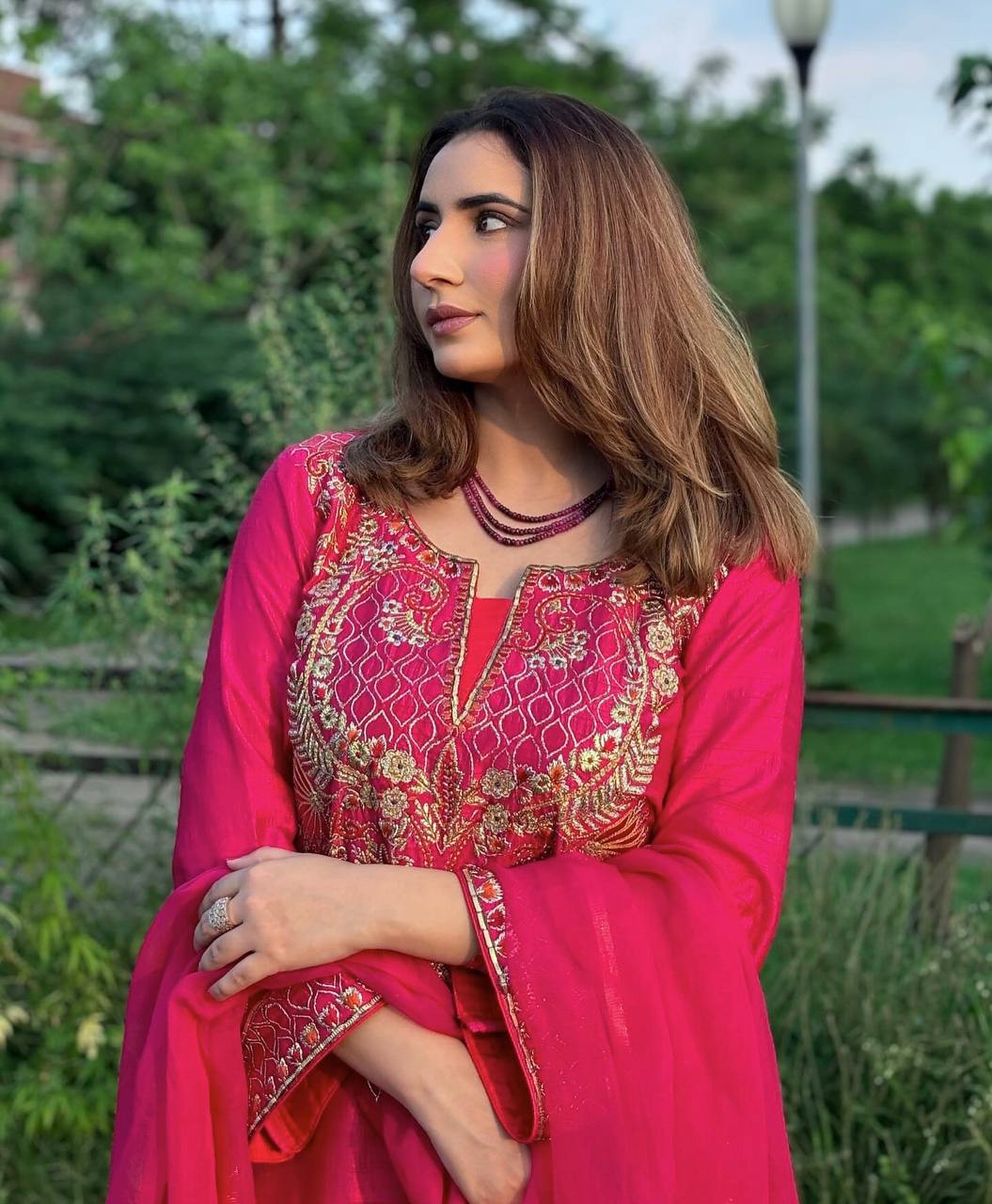 Enchanted Allure: Stunning Pink Salwar Suit for Sophisticated Women