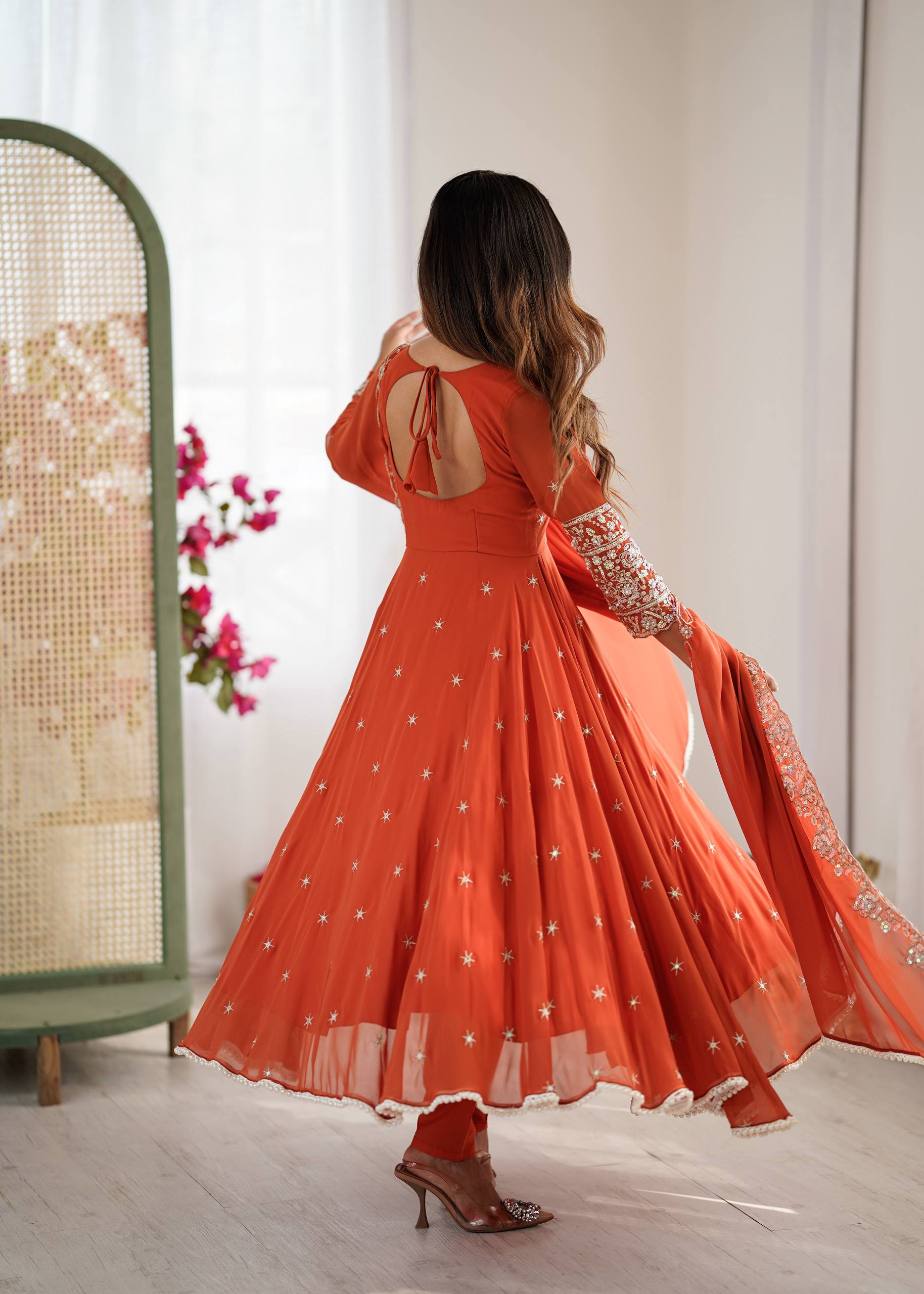 Majestic Marigold Ensemble Off Orange Opulent Collection