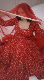 Scarlet Whispers Enchantment in a Veil of Red