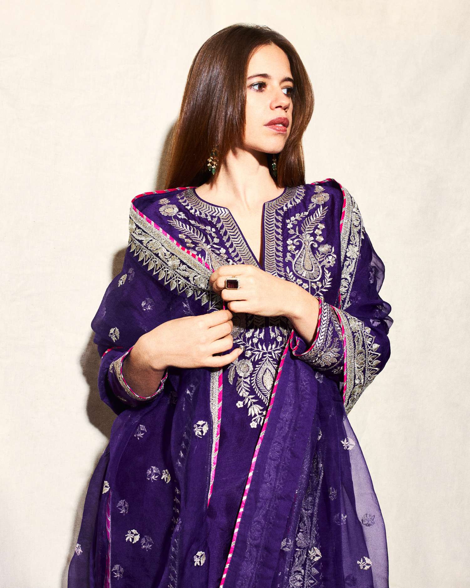 Royal Elegance: Deep Purple Embroidered Anarkali Suit