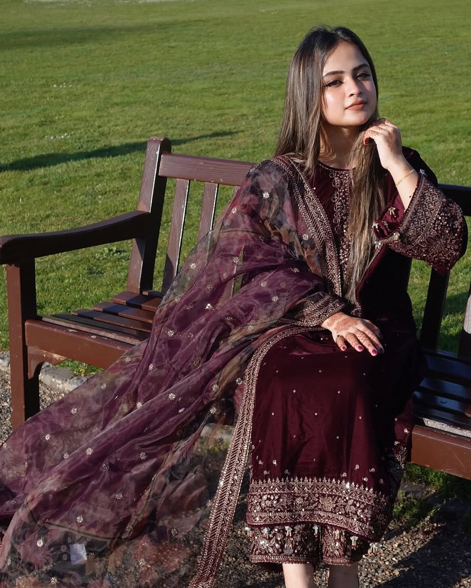 Regal Velvet Splendor with a Touch of Sophistication