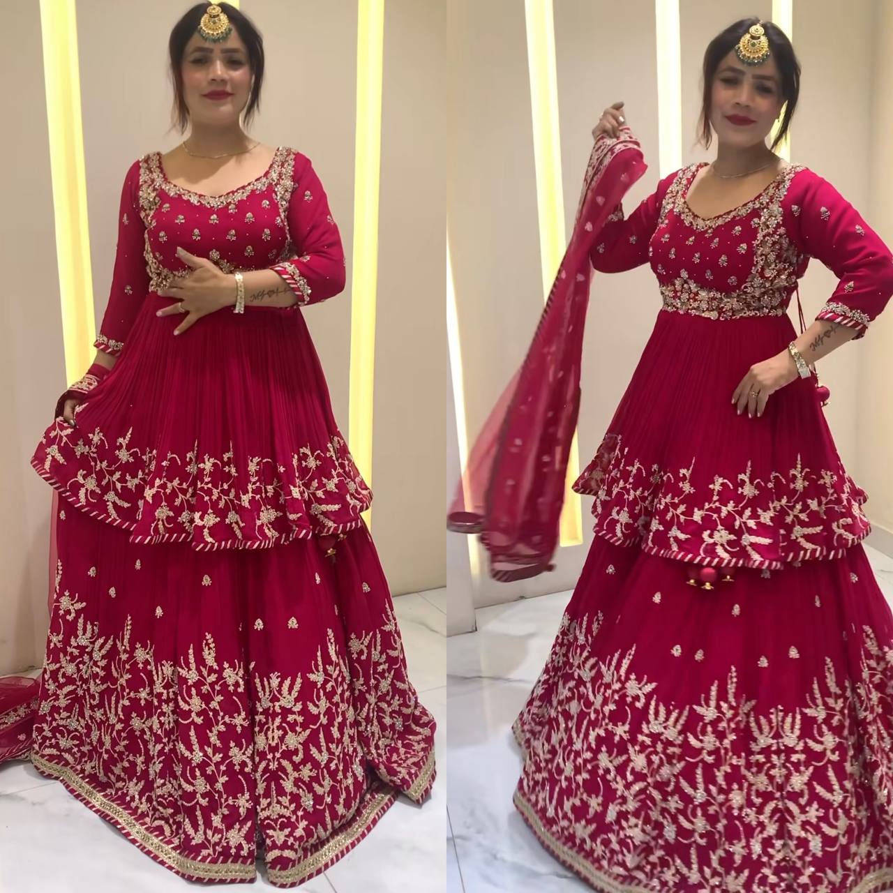 Scarlet Splendor: Embrace the Essence of Traditional Glamour