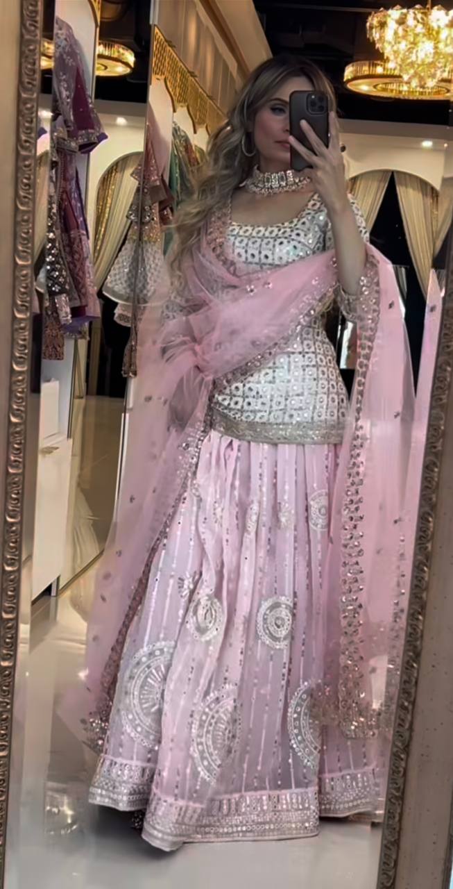 Radiant Elegance: Capturing Moments in a Pink Lehenga Glamour