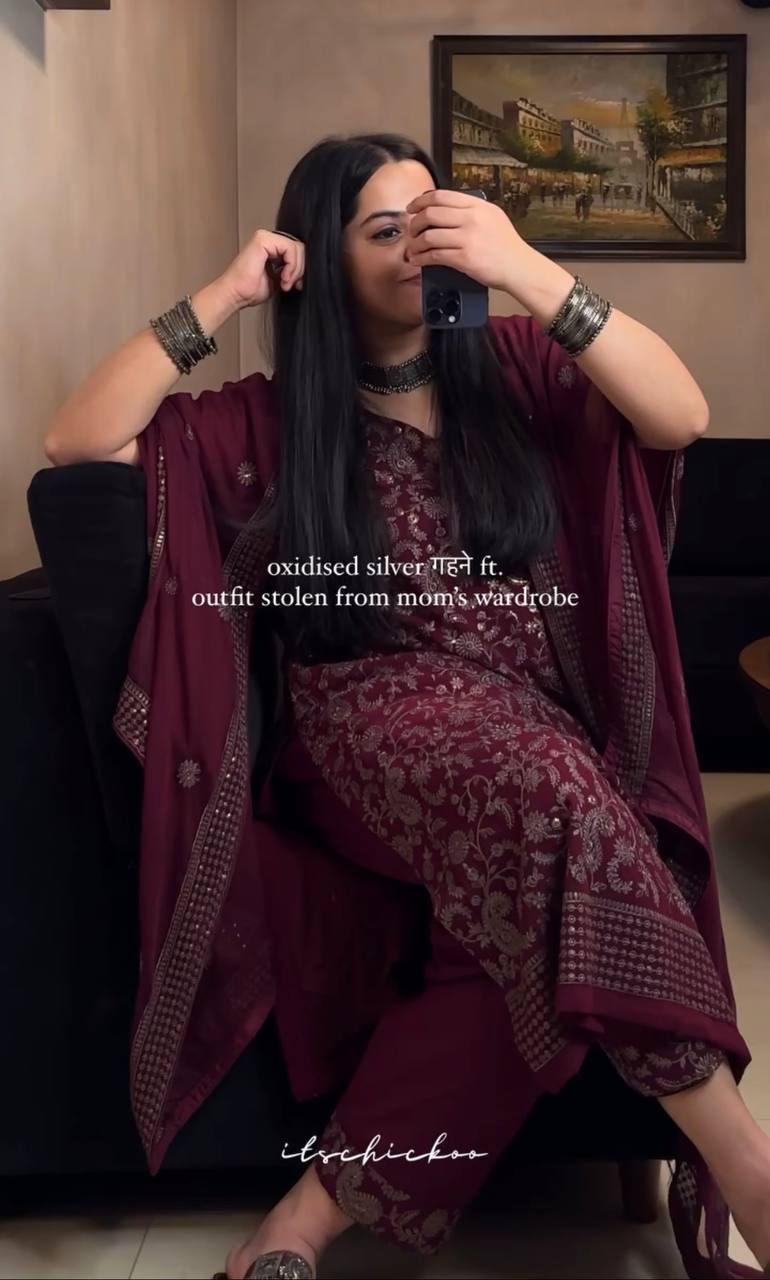 Maroon Elegance: Capturing Moments in Style and Graceful Glamour